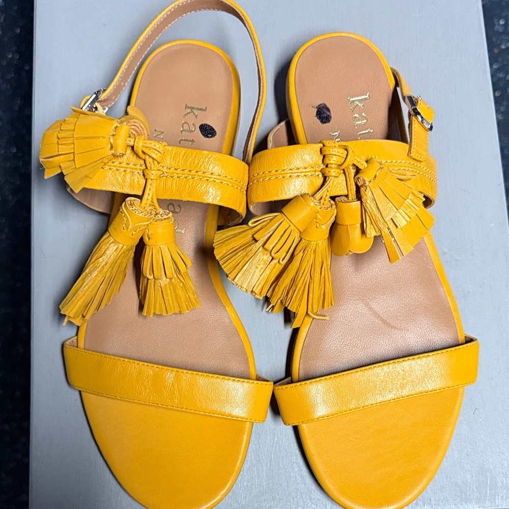 Kate Spade Bright Yellow Tassel Sandals